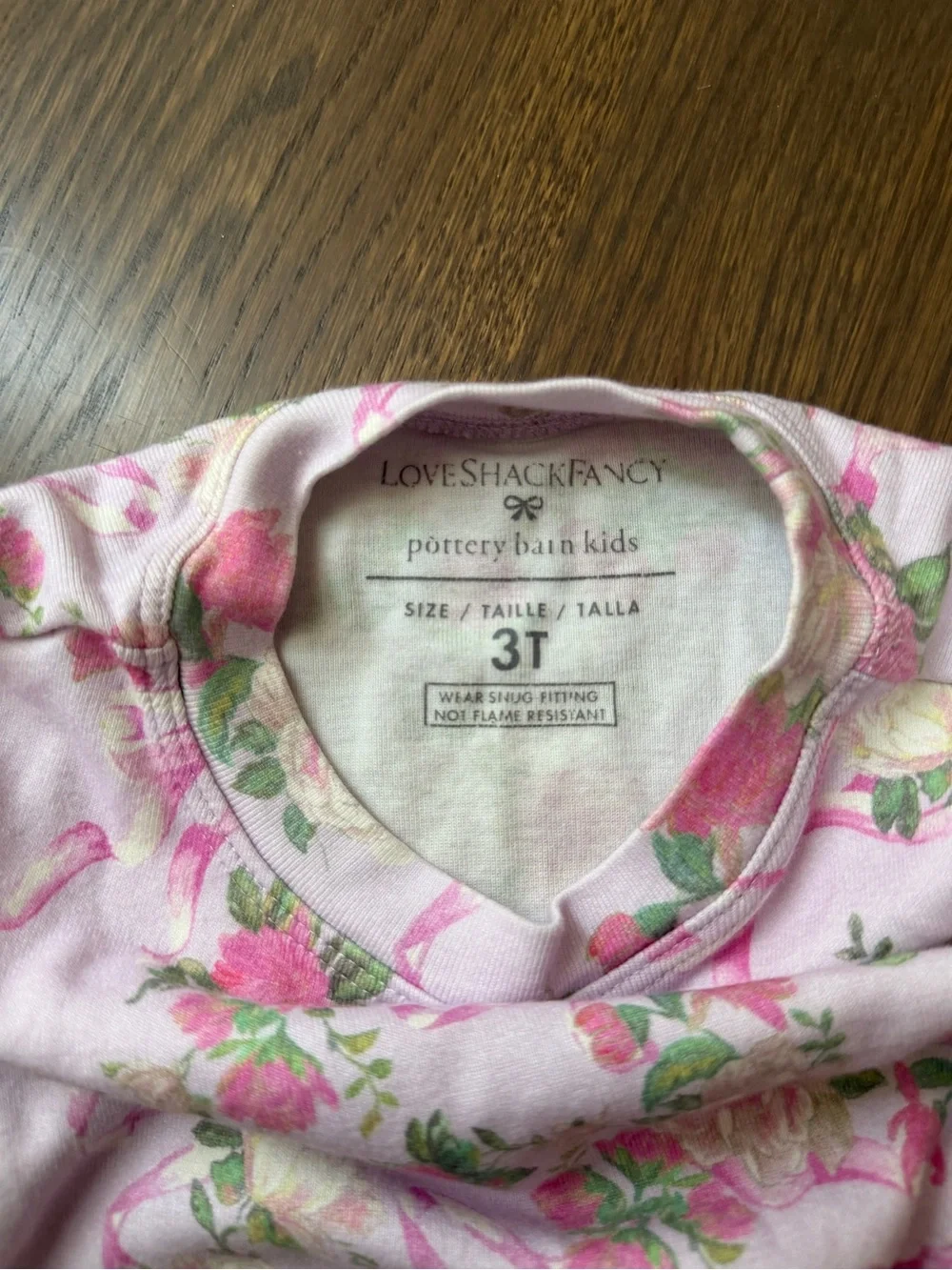 Love Shack Fancy Girls Pink Floral Long-Sleeve Pajama Set
